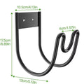 Durable Iron Metal Garden Hose Hanger Wall Mounted Easy Installation Water Hose Rack Storage Hook Garden Use Oasis Select Black