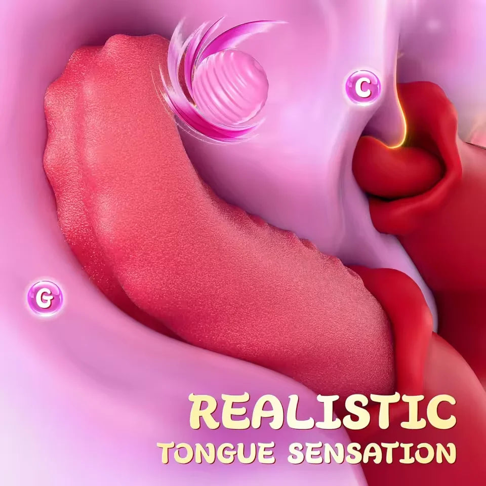 Tongue Licking Vibrator Female Powerful G-Spot Vagina Massager Dildo Thrusting Swing Clitoris Stimulator Women Sex Toy for Adult Oasis Select