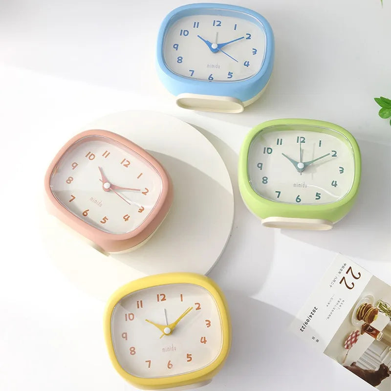 1pcs Ins Style Desktop Clock for Kids Time Management Alarm Clock Small Student Wake Up Clock for Home Bedroom Oasis Select