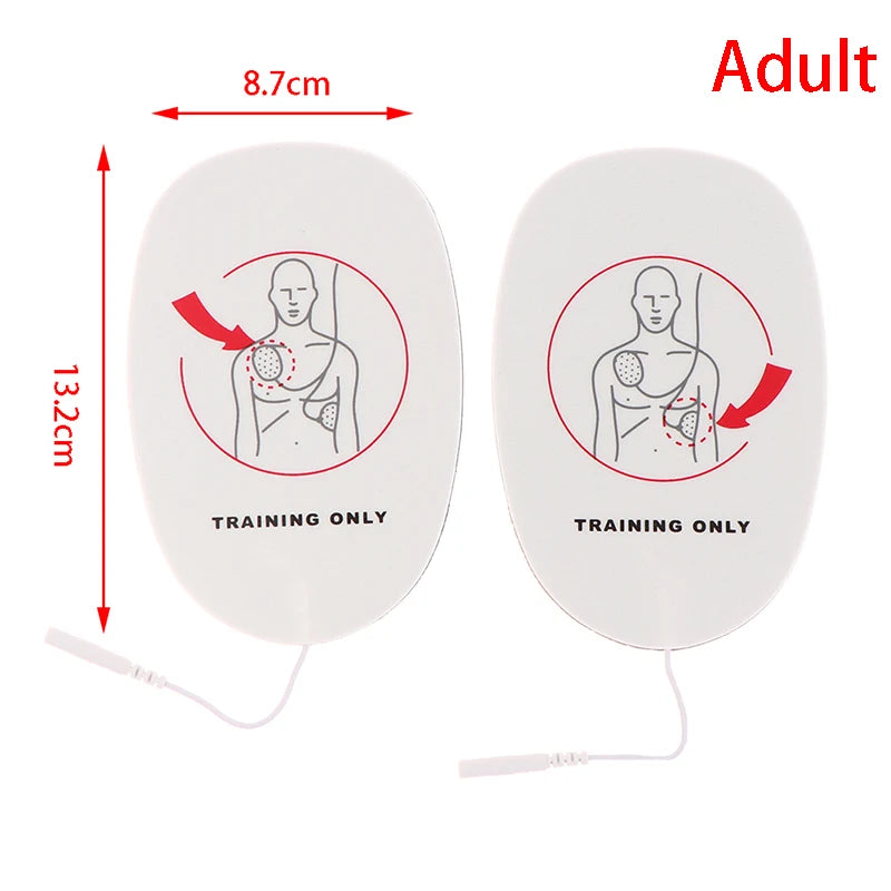 1 Pair AED Training Device Patches First Aid Training Replacement Pads Adult Kid Training Universal Trainer Oasis Select adult