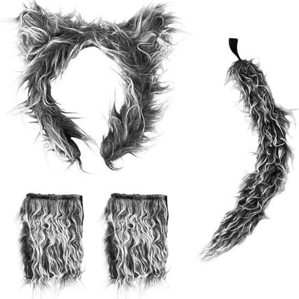 Wolf Costume Halloween Dress-Up Accessories Kit for Adults Kids Gifts Party Props Headwear Accessories Oasis Select