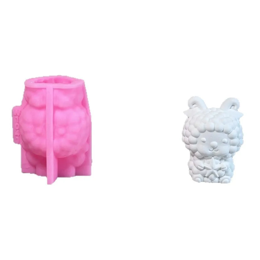 3D Sheep Silicone Mold – Candle, Soap, Resin & Gypsum DIY