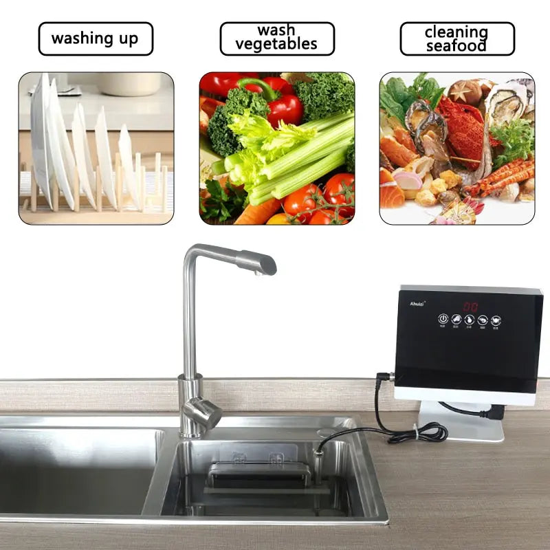 LZHZXY Ultrasonic Portable Dishwasher Freestanding 110V/220V