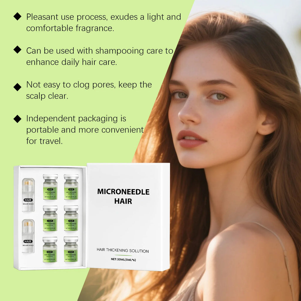 Hair Essential Care Serum Microneedle Roller Set Hair Follicle Care Nourishing Scalp Hair Care Hair Thicken Conditioner Essence Oasis Select