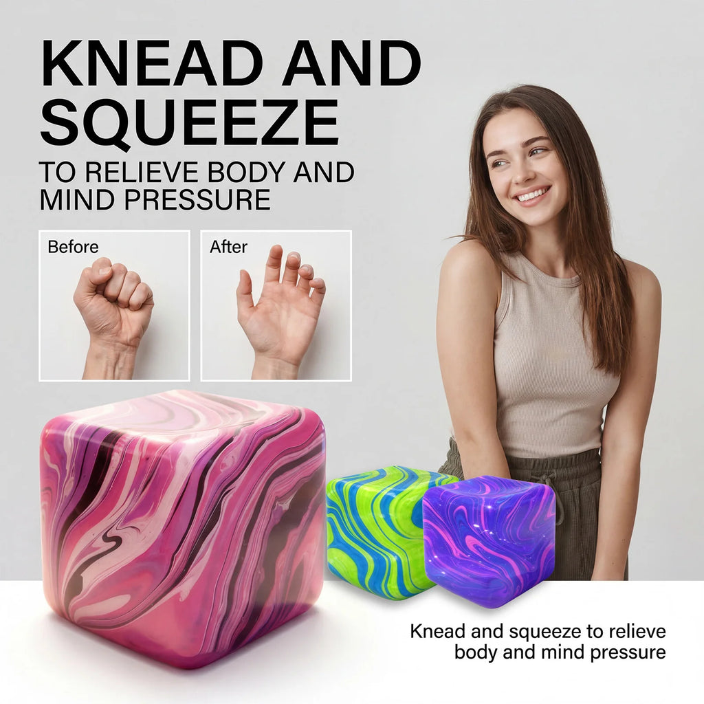 Squishy Cube Fidget Toy – Soft Slow Rebound Squeeze Toy Fidget Squeeze Toy Oasis Select