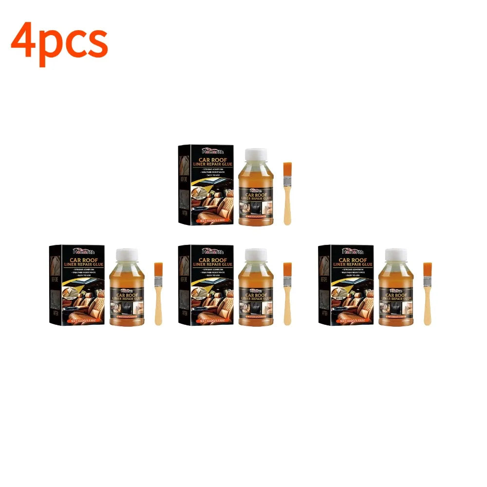 100ml Instant Adhesive Bonding Glue Car Interior Roof Liner Repair Glue Car Inside Roof Cloth Repair Leather Polyester Liquid Oasis Select 4pcs