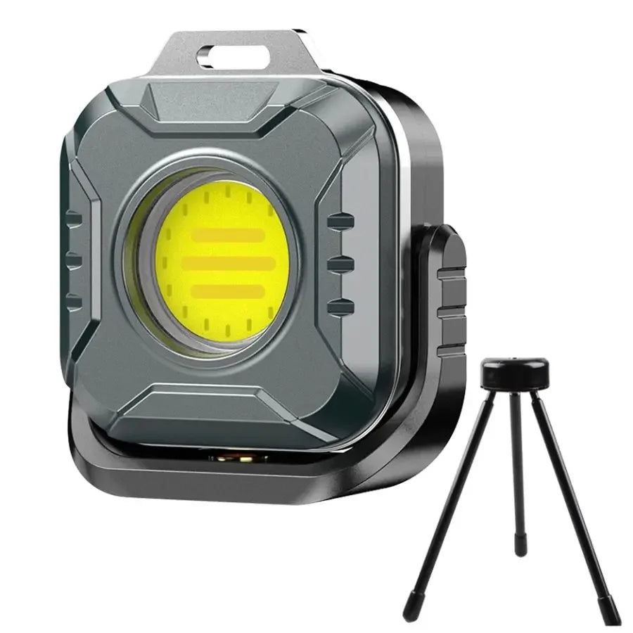 Portable COB LED Work Light Portable Flashlight USB Rechargeable Work Lamp Torch Mini Keychain Flashlights Camping Lights Oasis Select Bracket included