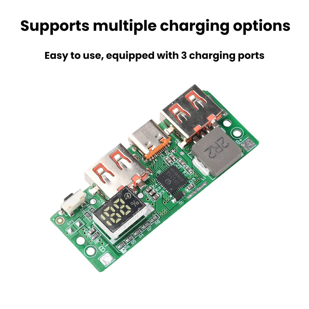 5V 3A Lithium Battery Digital Display Fast Charging Module IP5356 TYPE-C Micro USB QC3.0 2.0 PD3.0 PD2.0/AFC/FCP Oasis Select