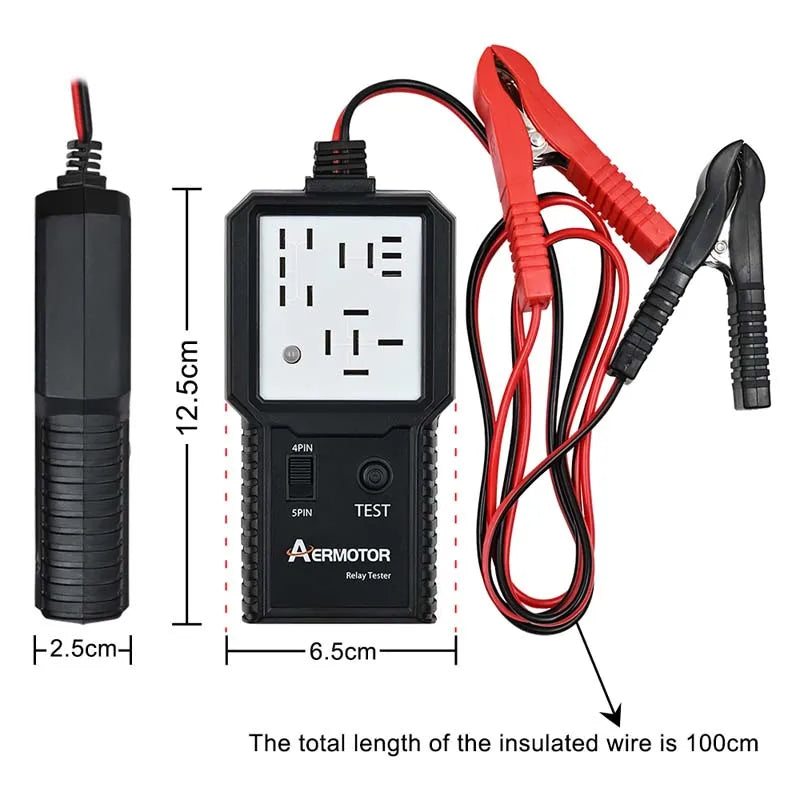 Aermotor 12V 24V Car Relay Tester – Auto Diagnostic Tool Automotive Relay Tester Oasis Select