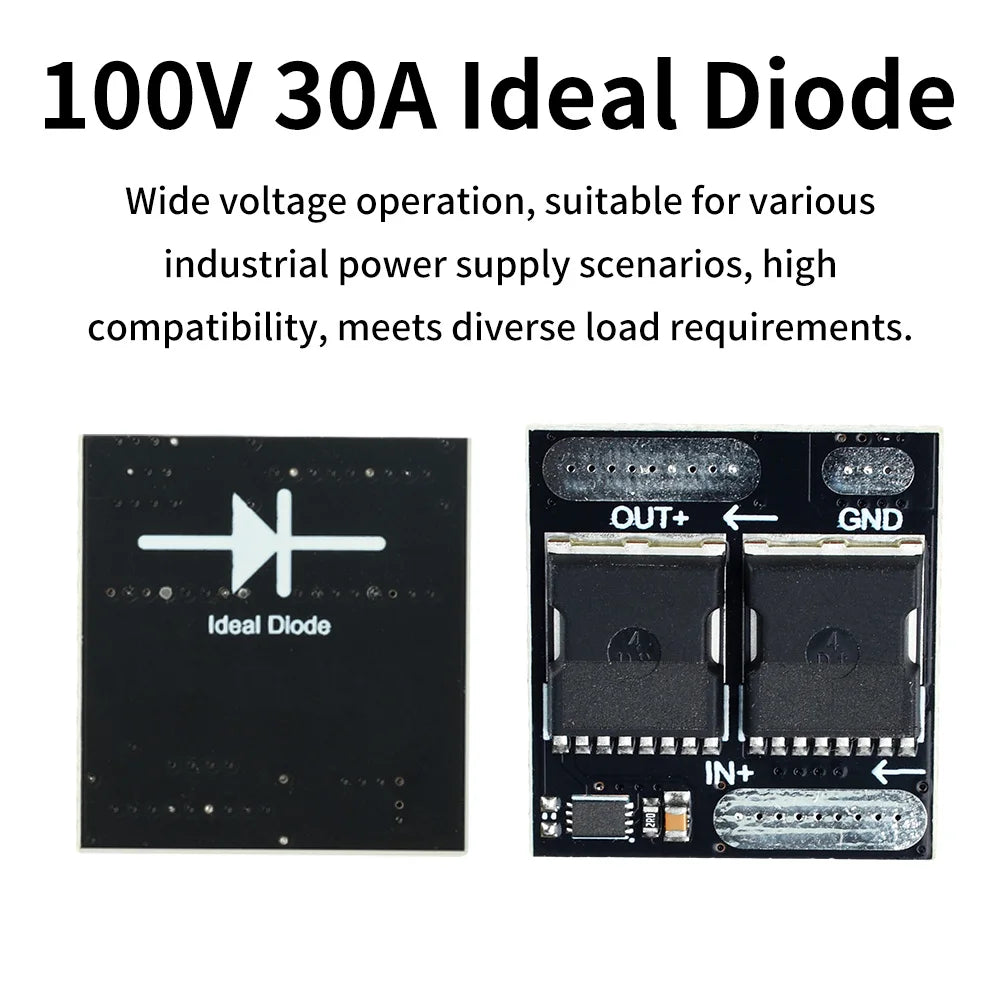 10A 30A Ideal Diode Module Anti-backflow Anti-reverse Ultra-low Power Simulation Mini Rectifier Board 60V 100V Oasis Select