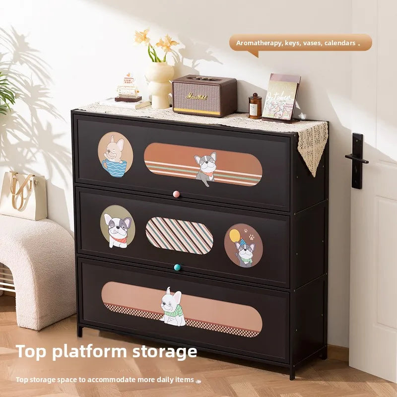 Enter the entrance, enter the door, floor-to-ceiling multi-layer door, dustproof shoe rack, simple and large-capacity storage Oasis Select