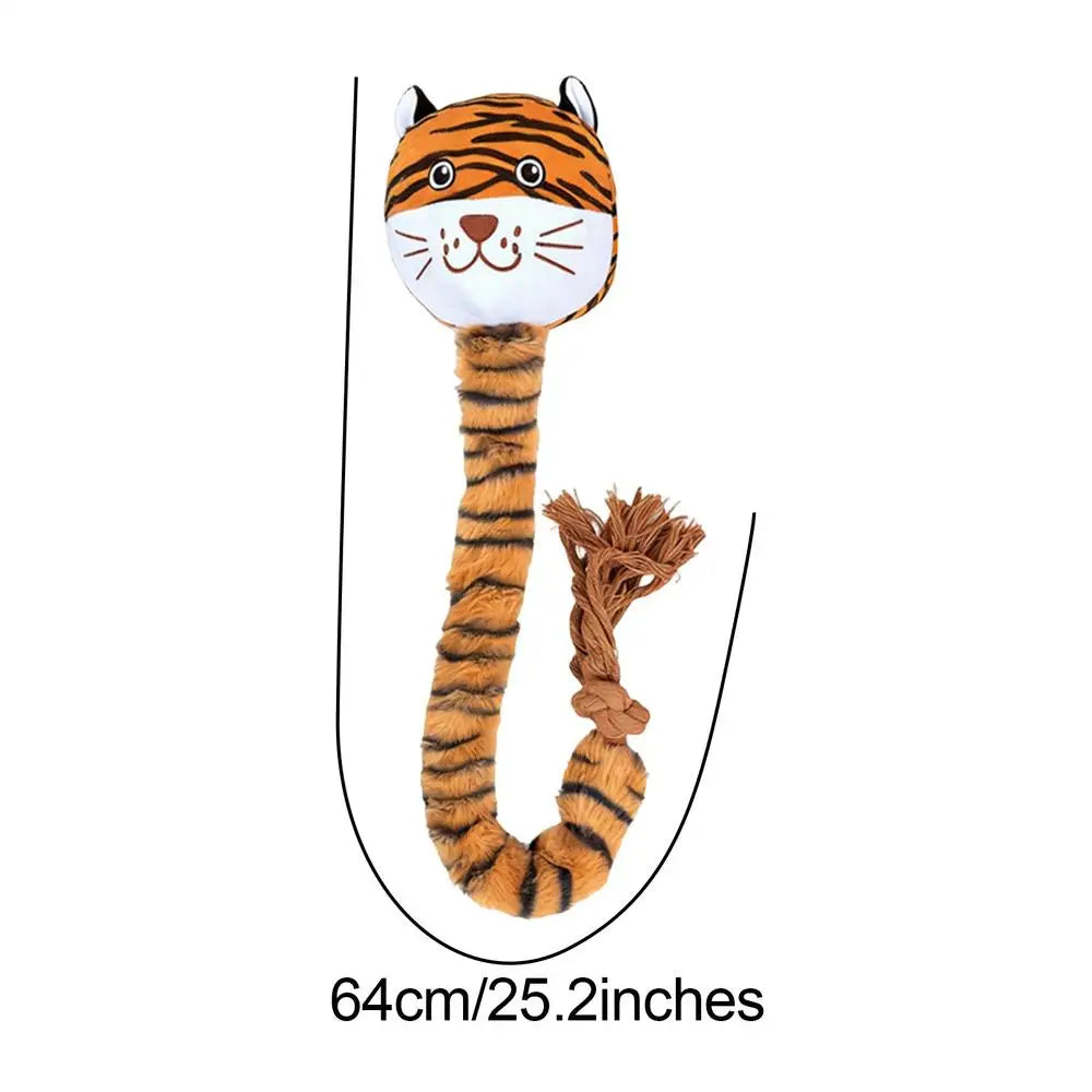 Interactive pet tug-of-war teeth cleaning and teeth-cleaning dog toys Plush Teething Animal Pet Supplies Stuffed Squeaky Toys Oasis Select tiger