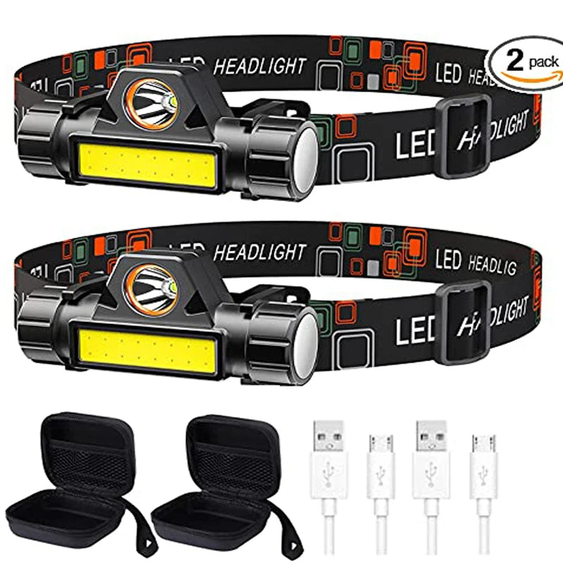 POCKETMAN COB LED Headlamp 300LM USB Rechargeable IPX4