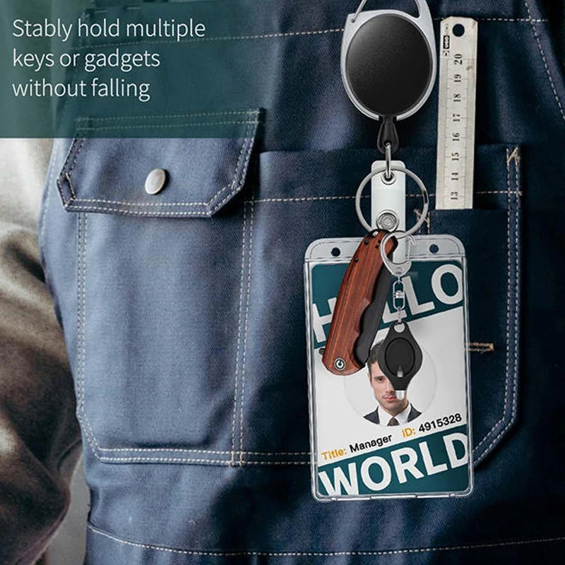 1/5Pcs Badge Reel Clip Credit Card Cover Bus Card Cover Case Retractable Badge Holder Badge Clip Heavy Duty ID Holder Oasis Select