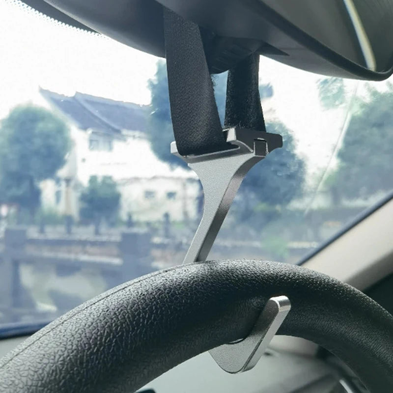 Aluminum Steering Wheel Hook With Adjustable Nylon Strap, Car Mounted Modification Oasis Select