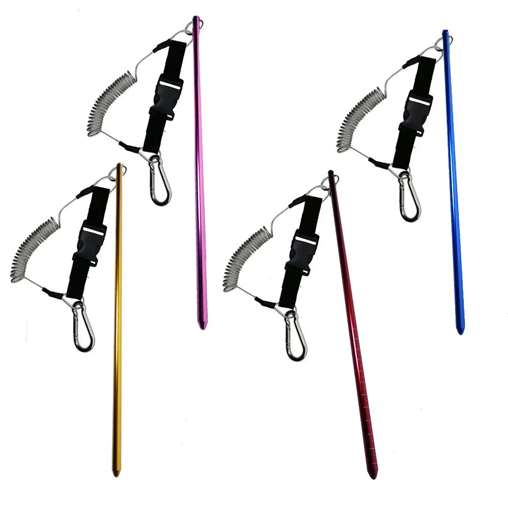 Scuba Diving Pointer Rod Stick Tank Banger Diving Shaker Noise Maker Coil Lanyard Strap with Bolt Snap Clip Oasis Select