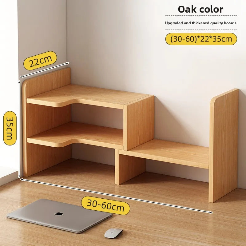Desktop bookshelf storage shelf office storage shelf simple desk multi-layer telescopic shelf home desk small bookcase Oasis Select 10