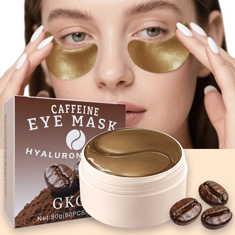 60-Piece Collagen Eye Patches – Moisturizing & Firming Eye Mask Collagen Eye Mask Oasis Select Caffeine eye mask