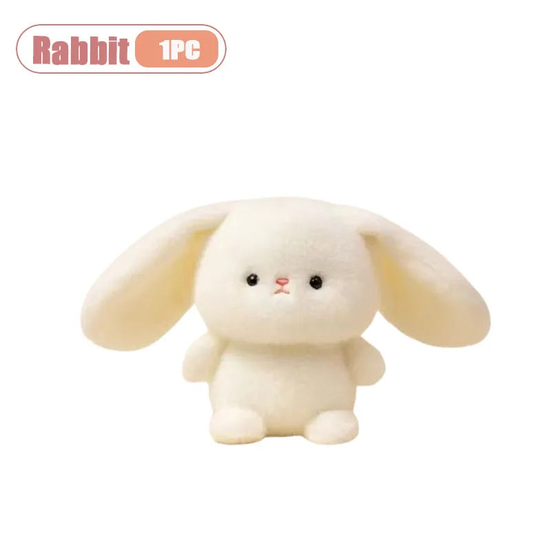 1-5PCS Desk Companion Plush Doll Cute Stuffed Animal for Table Decor Study Buddy Birthday Gift Room Ornament Kawaii Oasis Select Rabbit-1PC