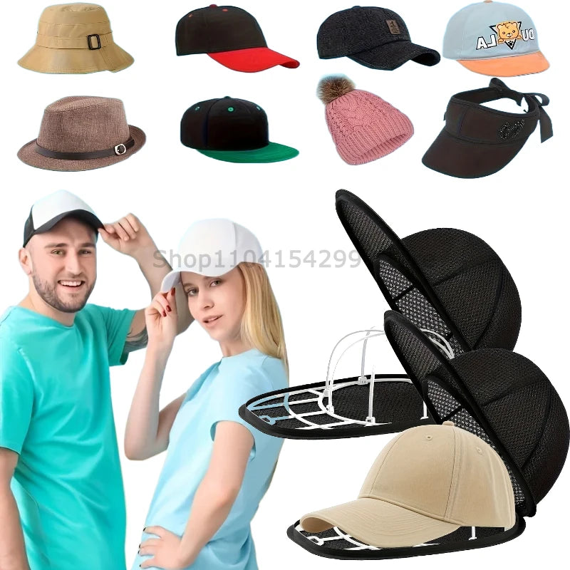 Hat Cleaner Cage for Washing Machine Hat Cleaner with Mesh Bag for Baseball Cap Non Deformed Machine Wash Protective Rack Oasis Select