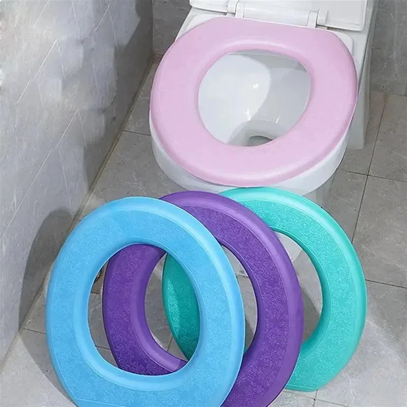 Waterproof Toilet Seat Cover Washable Sticker Foam Portable Silicone Toilet Lid Cover Cup Covers Bathroom Accessories Oasis Select