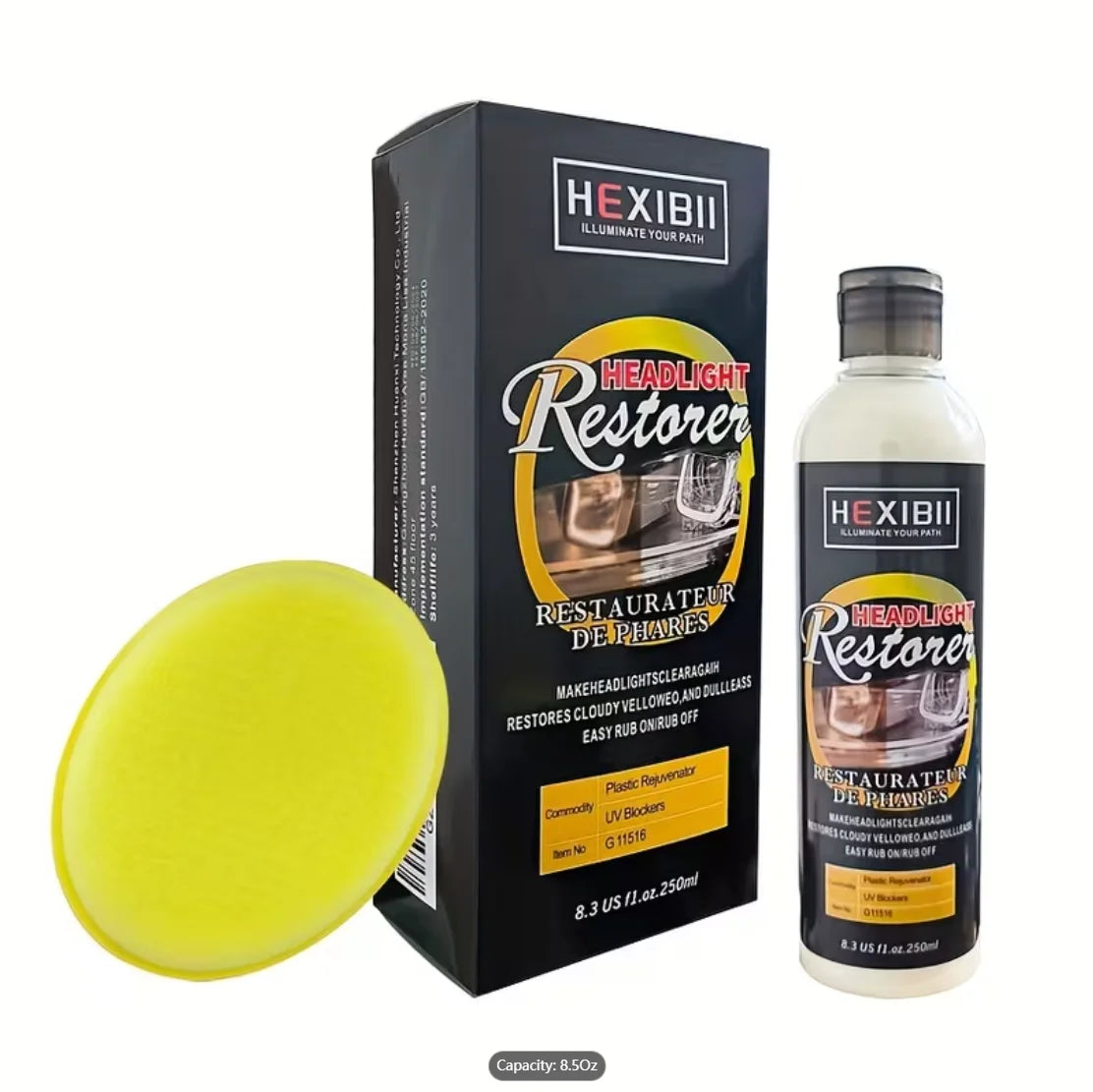 Car Headlight Repair Fluid, Restores Oxidized, Yellowed, Scratched and Hazy Car Headlights, Crystal Coating Enhancer & Refurbish Oasis Select Default Title
