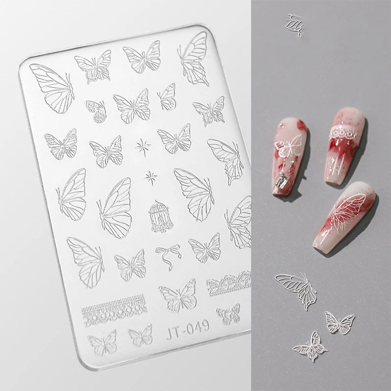 1/3Pcs 3D Nail Silicone Carving Mold Snake DIY Nail Decoration Art Nail Beauty Charm Silicone Nail Mold Nail Nails Products Oasis Select MR-24