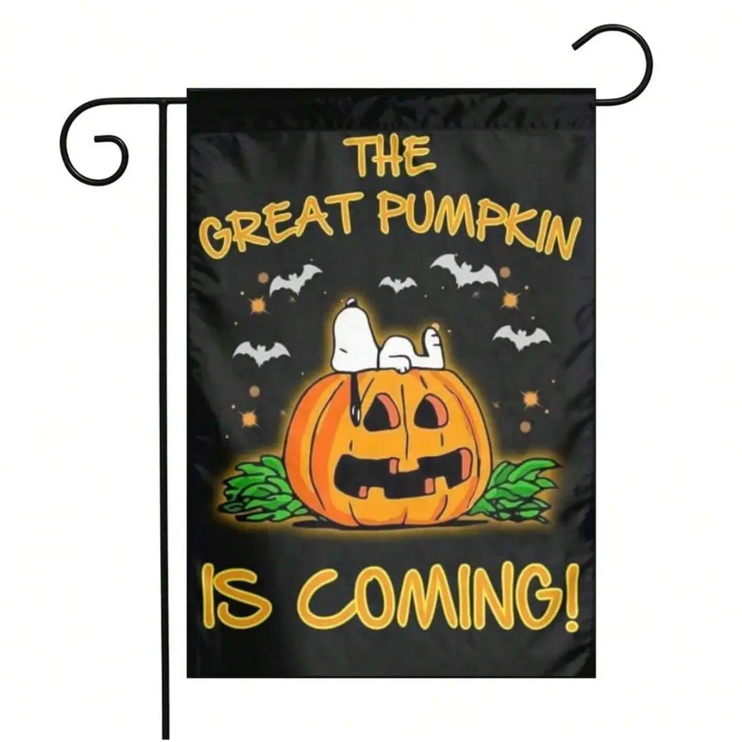 Garden Flags - Double-Sided Printed Pumpkin Ghost Outdoor Patio Decor, Holiday Yard Banner, Easy to Hang, Pole Not Included Oasis Select