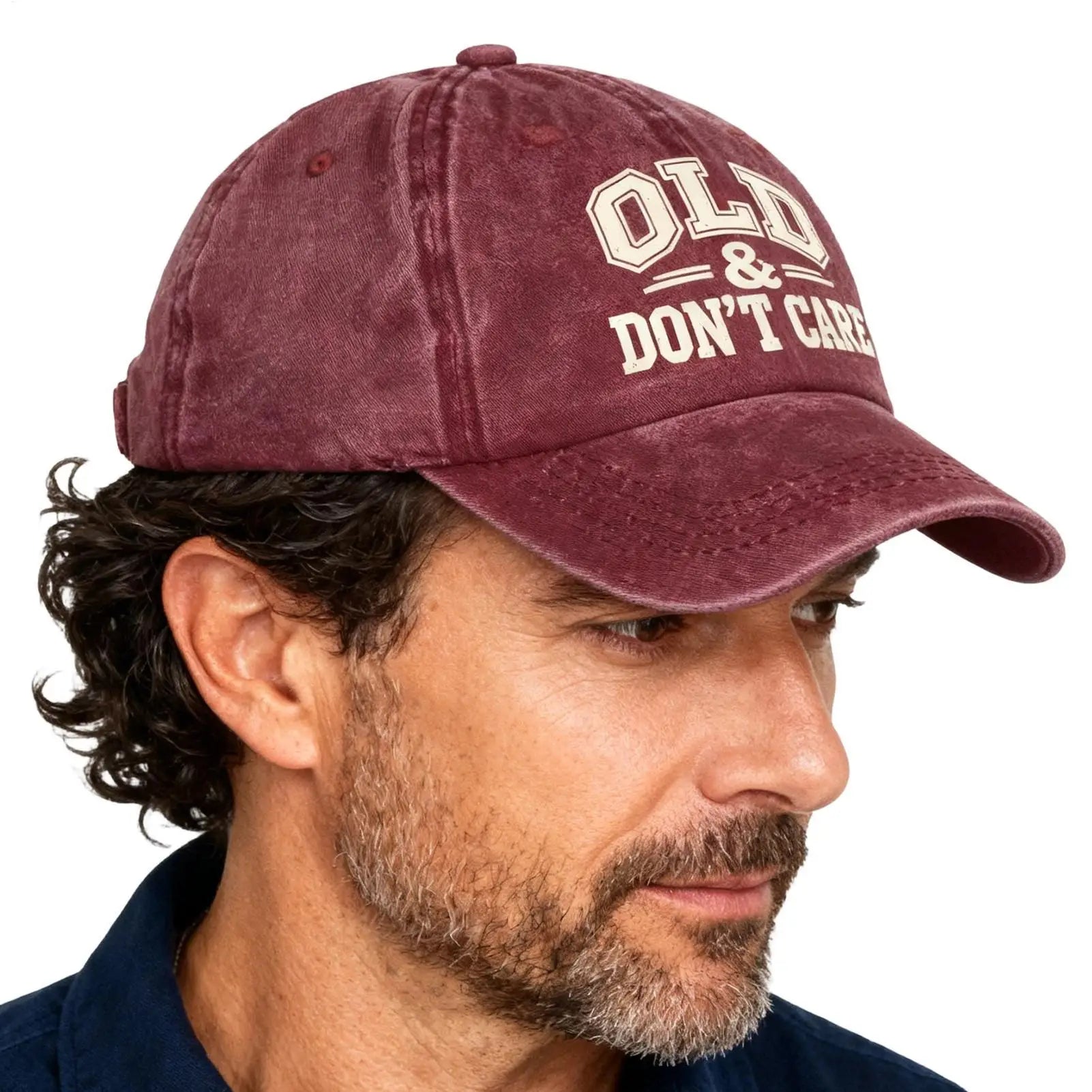 Vintage Baseball Caps Retro OLD Dont Care printing Hat Unisex Style Distressed Washed Headwear Outdoor All Seasons Travel Hats Oasis Select