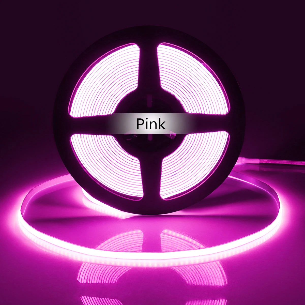 COB LED Strip Light Flexible Lamp Tape Neon Light 12V High Bright Kitchen Cabinet TV Desktop Screen BackLight Car Room Decor ﻿ Oasis Select Pink 1m