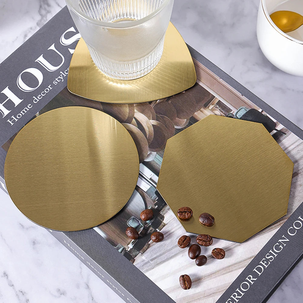 Stainless Steel Coaster Table Mat – Non-Slip, Heat Resistant