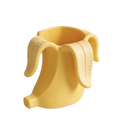 Plastic Banana-Shaped Pencil Holder Curved Arc Design Creative Desktop Organizer Artistic Decoration Funny 3D-printed Pen Holder Oasis Select Yellow
