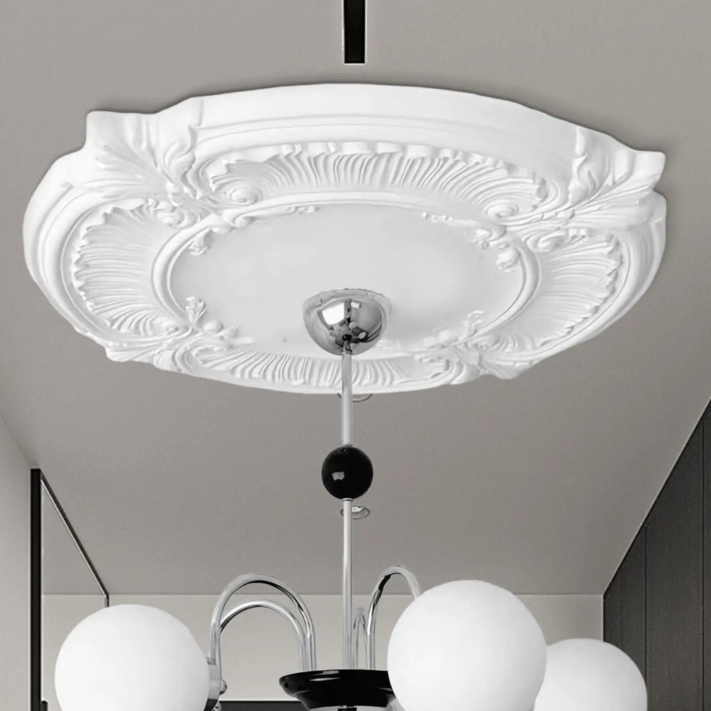 Ceiling Medallions PU Ceiling Medallion For Chandelier Elegant European Safe Decoration For Homeowners Contractors Interior Oasis Select