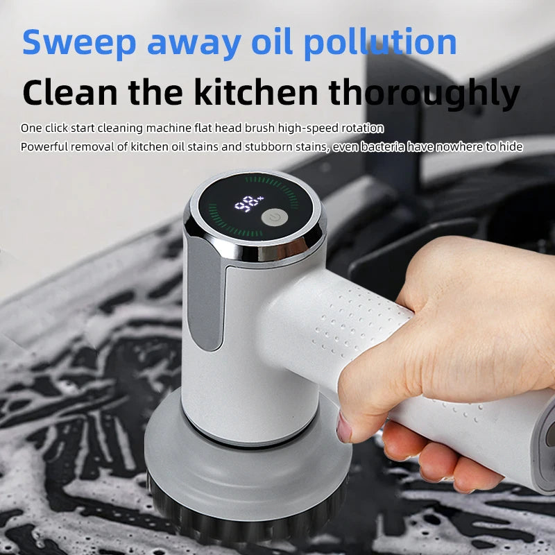 Electric Cleaning Brush – 20W Cordless IPX7 USB-C Rechargeable