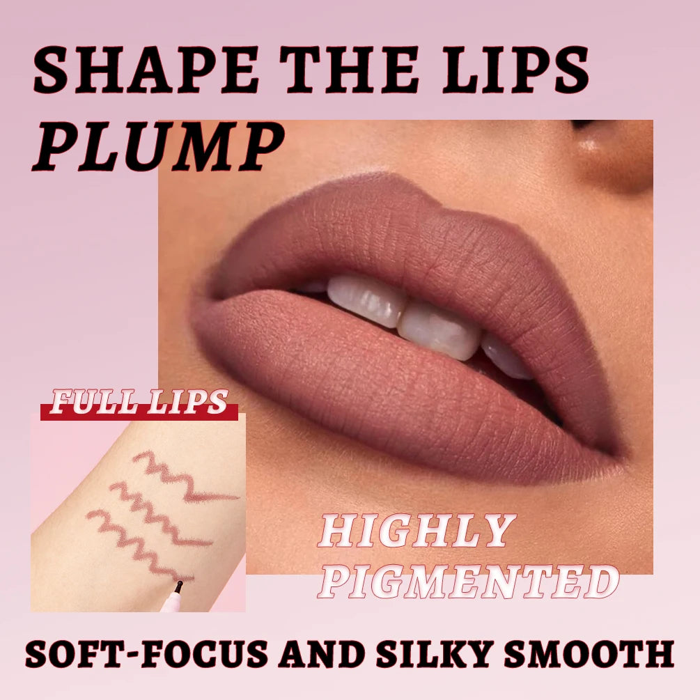 QiBest Matte Liquid Lip Liner – Waterproof Contour Pen