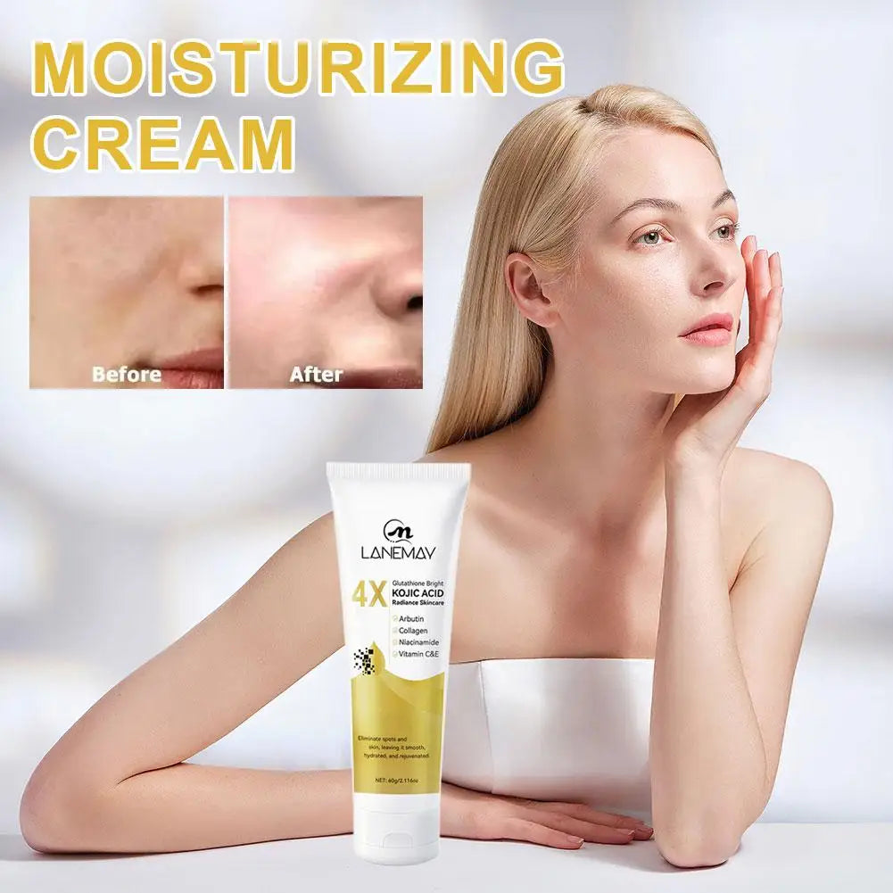 4X Glutathione Kojic Acid Face Cream Glowing Even Skin Tone,Eliminates Dark Spots And Dullness Refreshing Moisturizing Skincare Oasis Select