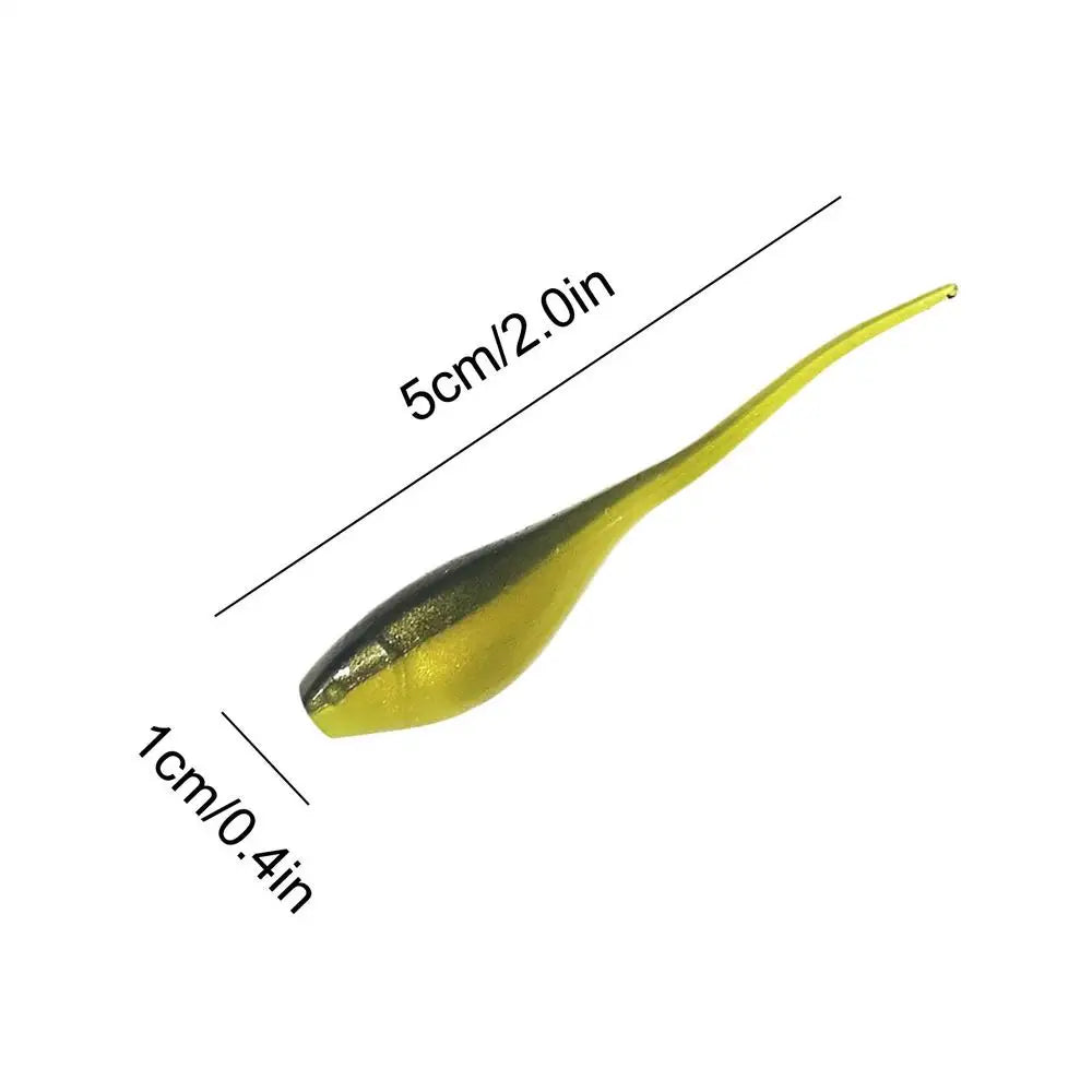 Fishing Lure Soft Compact Bass Baits Realistic Fish Luring Tools Bright Color Freshwater Angling Baits for Pond River Lake Oasis Select B