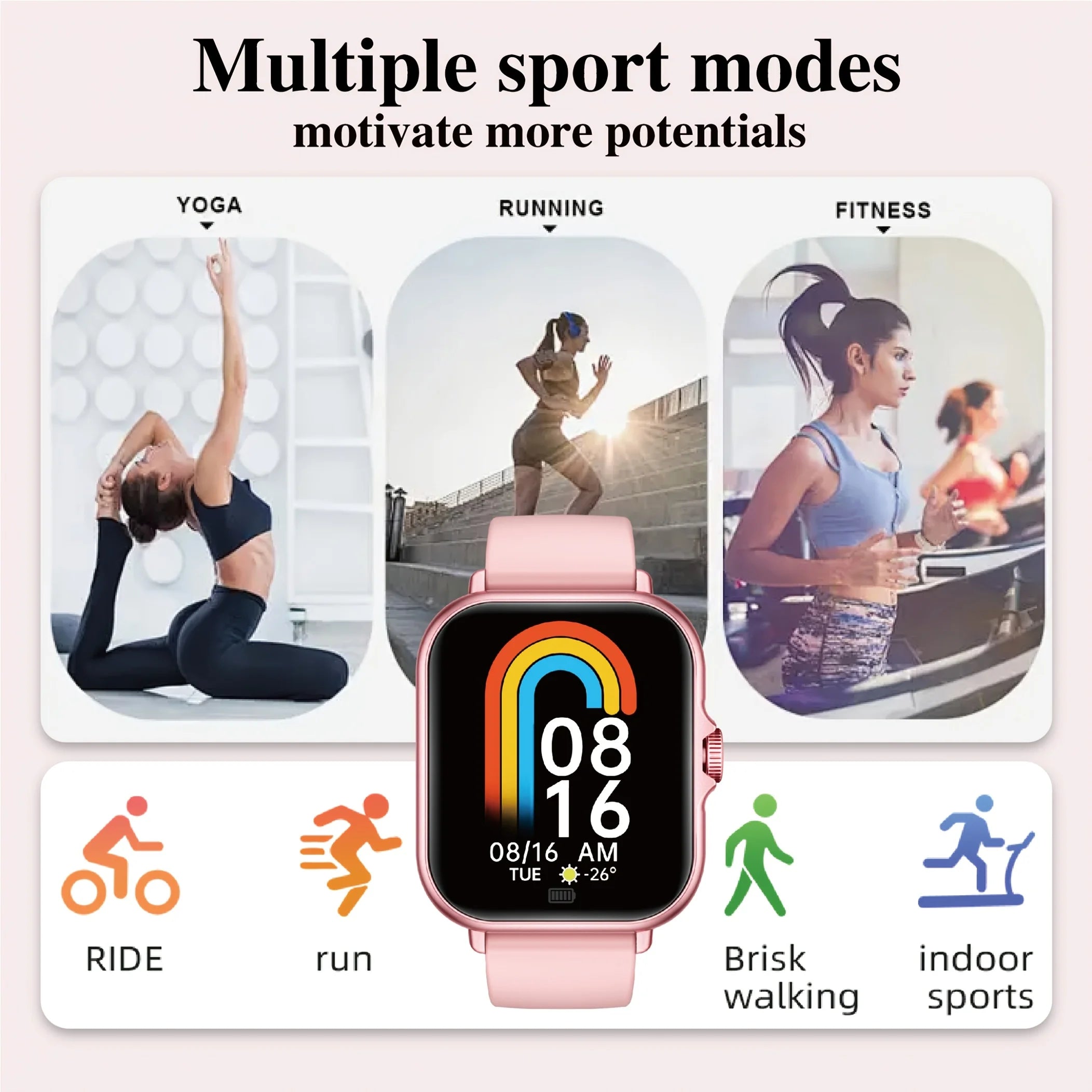 ERUN 1.83" Smart Watch – Fitness Tracker, Calls & Voice Assistant