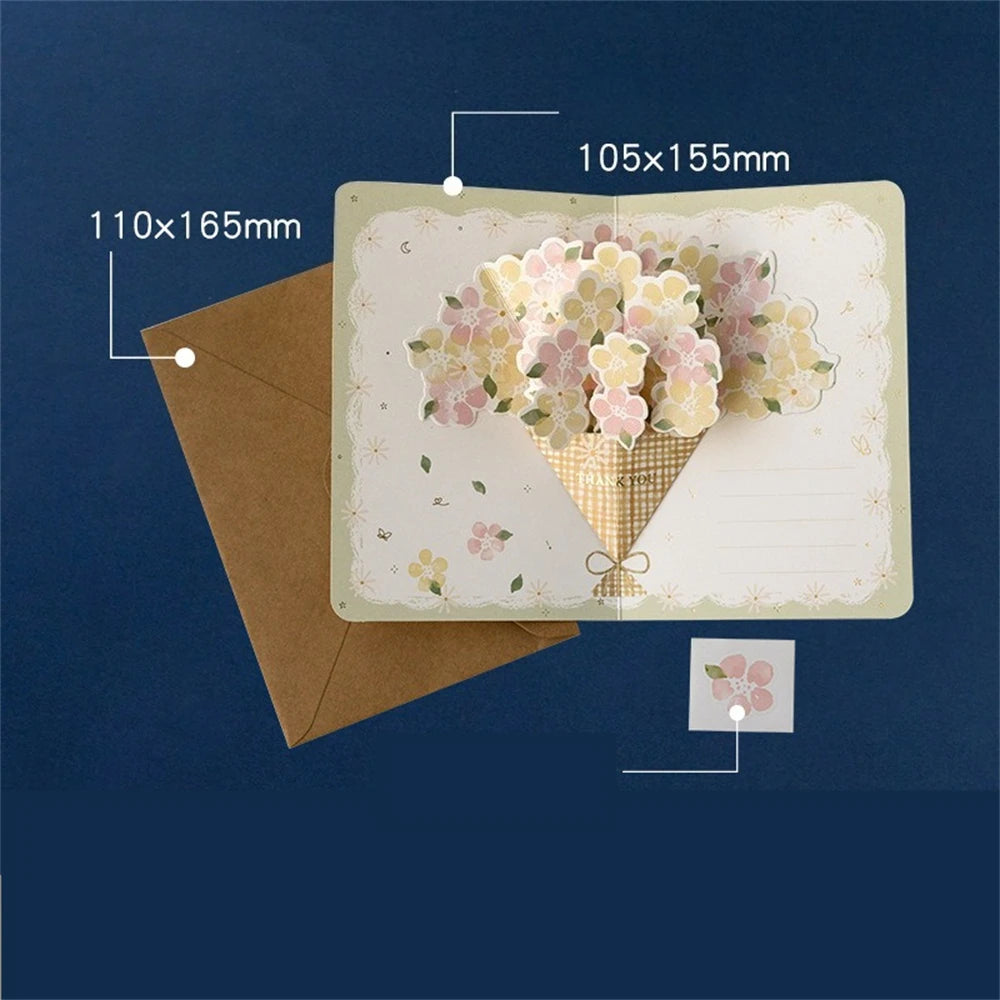 3D Pop-Up Floral Greeting Card | Valentine's & Mother's Day