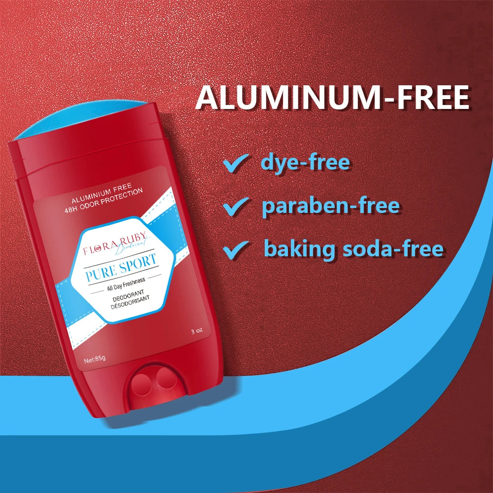 FLORA RUBY 85g Body Deodorant Stick - 48-hour Odor Control, Refreshing Fragrance, Gentle Formula Without Irritation, Portable Oasis Select