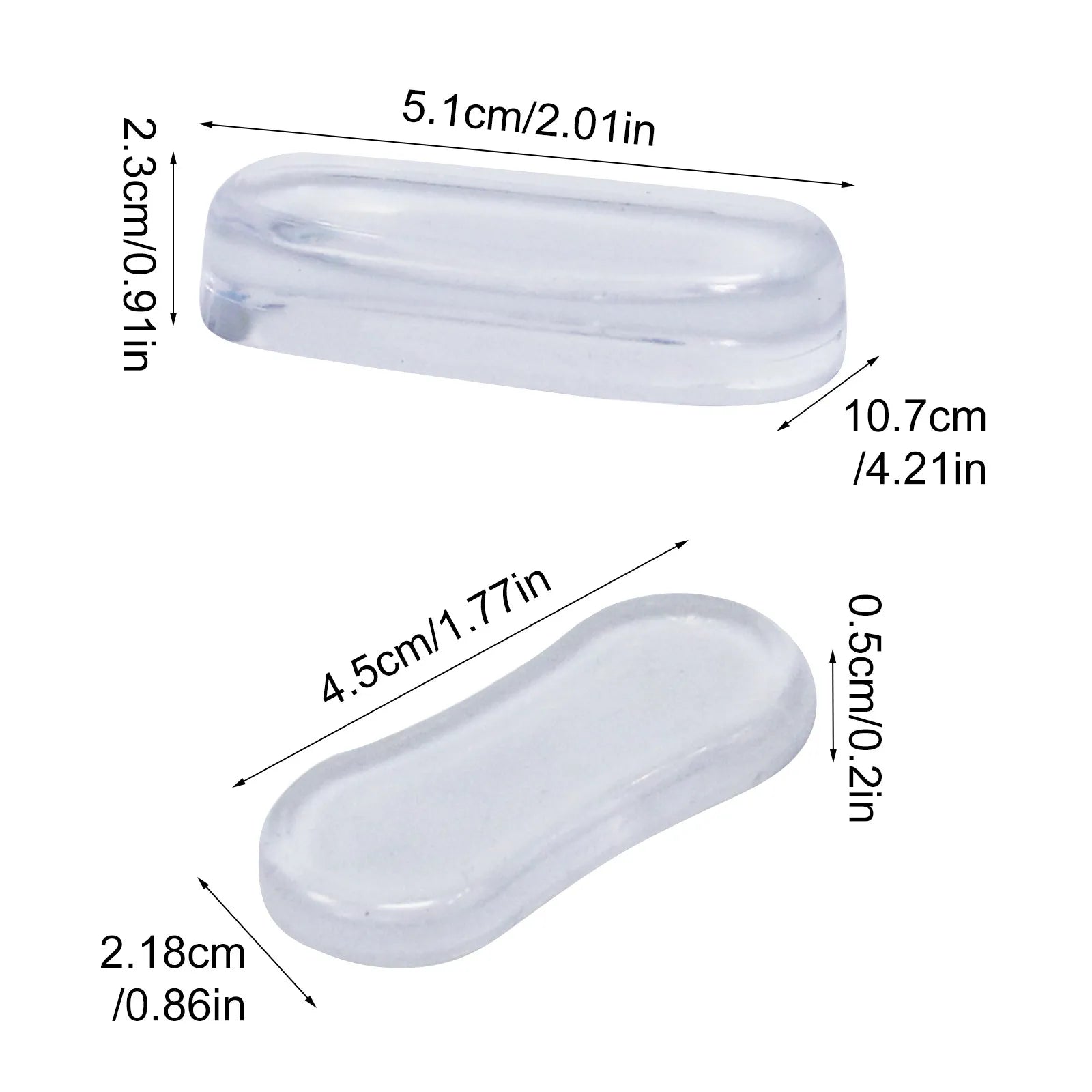 Durable Silicone Toilet Seat Bumper 5 PCS Strong Adhesive Toilet Seat Buffer Pad Shock-Proof Bathroom Accessories Oasis Select