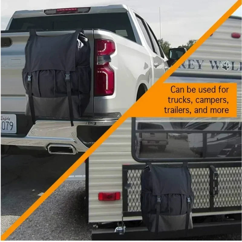Car Spare Tire Garbage Bag Tool Storage Bag Spare Tire Hanging Bag Desert Off-road Spare Tire Storage Bag for Trucks and SUVs Oasis Select