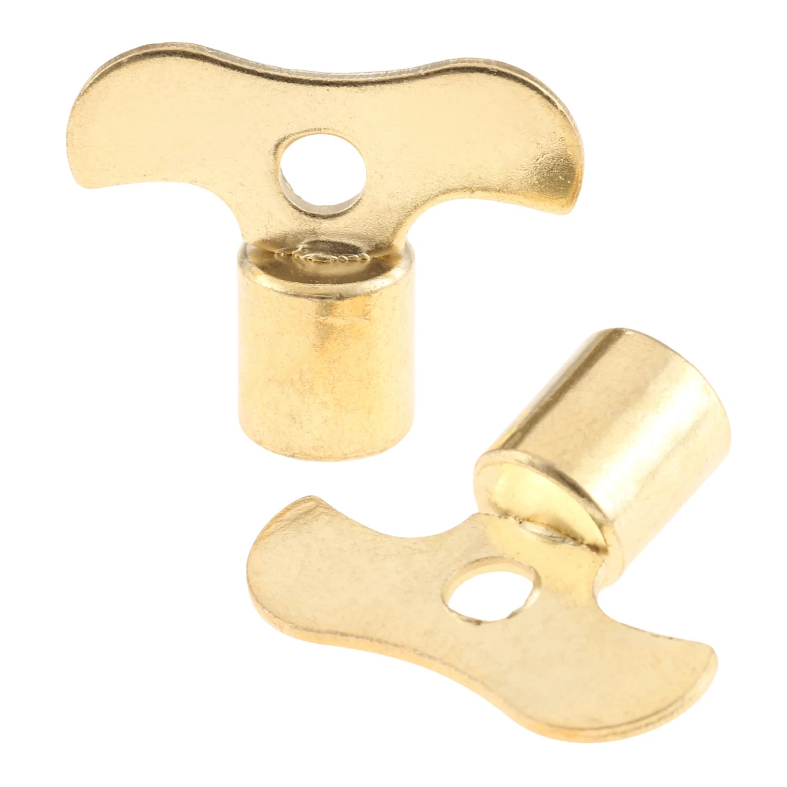 2Pcs Gold Metal Water Tap Key Clock Type Grip 7mm Square Spool Anti-Theft Faucet Valve Control Tool for Standard Taps Oasis Select