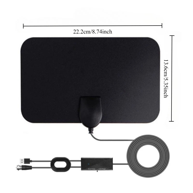 2026 New Indoor HD Digital TV Antenna Mini Mesh TV Antenna 4K 1080P DVB-T2 Antenna Oasis Select black