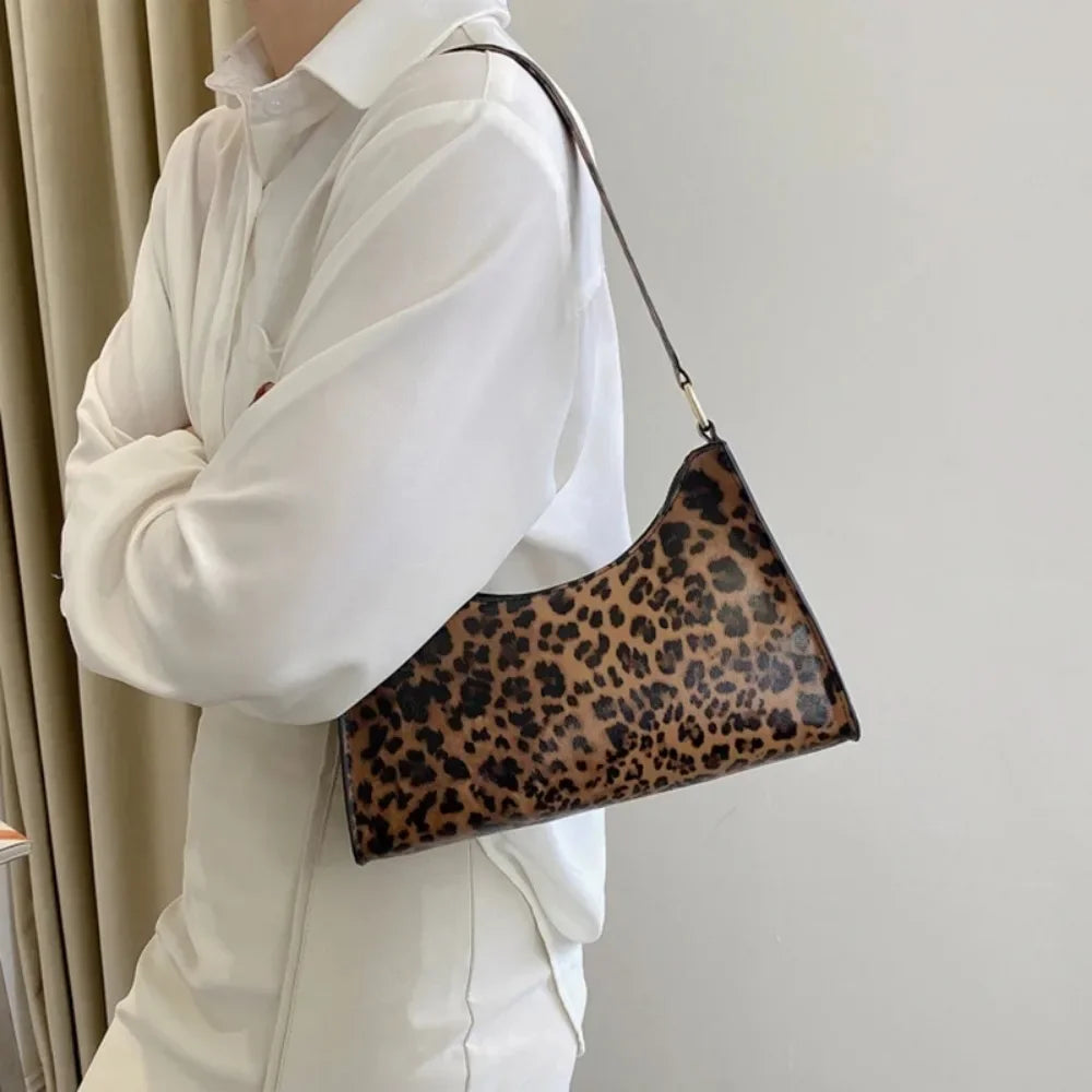Summer New Shoulder Bags for Women High Quality Zebra Underarm Handbags PU Leather Leopard Armpit Purse Bag Oasis Select