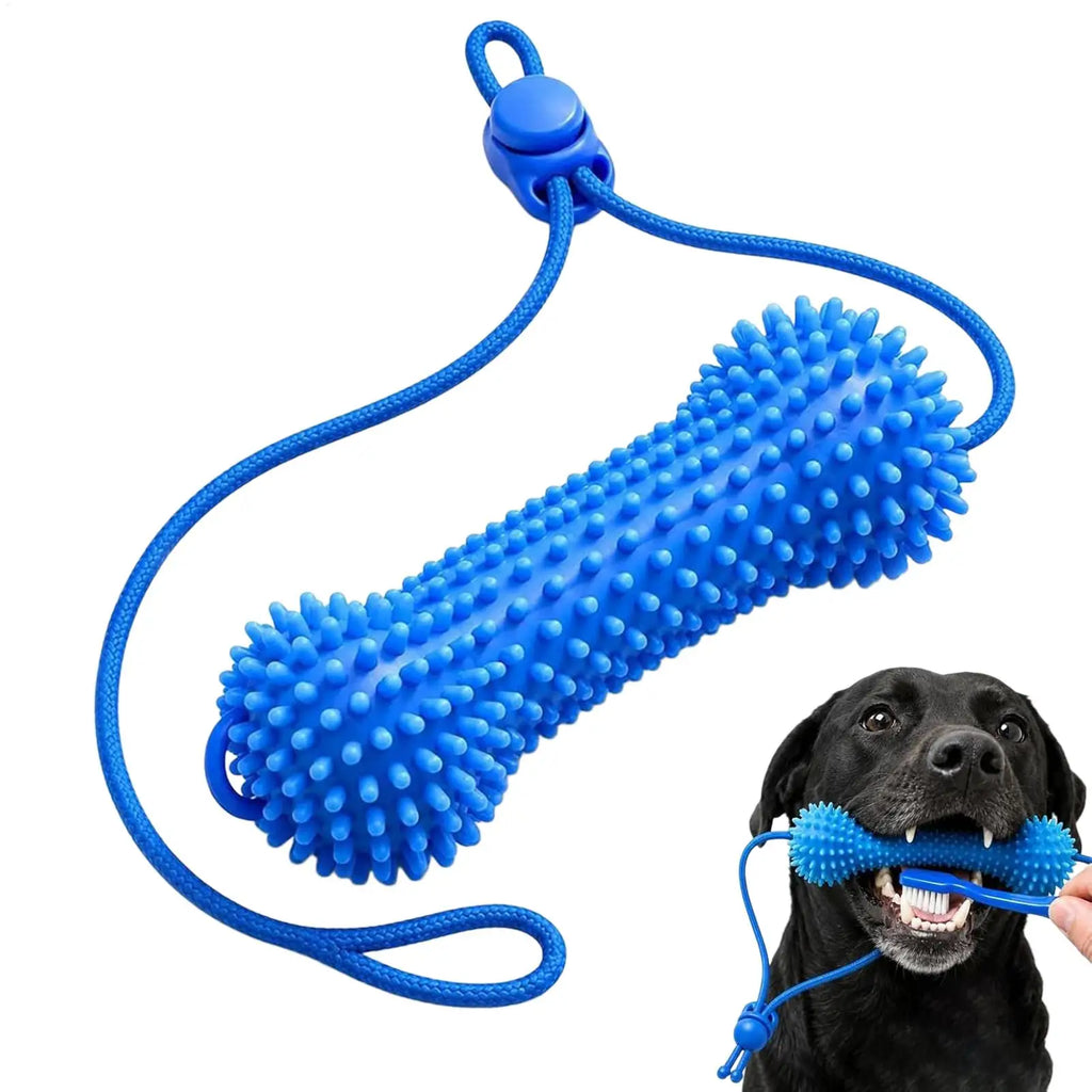 Dog Chew Toy Double-Action Rubber Training Chewer Sticks Dog Teether Cleaning Toy for Puppy Small Medium Large Breeds Tooth Care Oasis Select