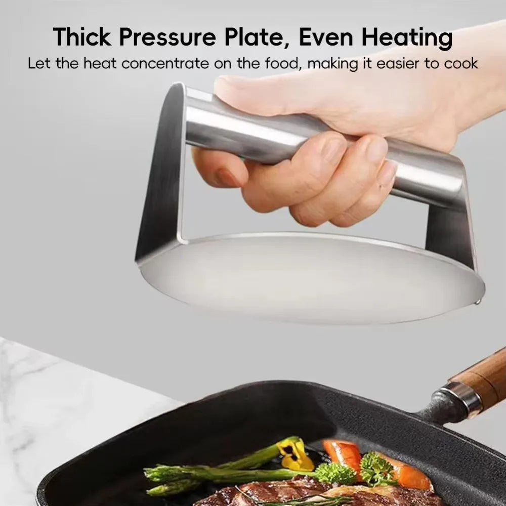 Stainless Steel Smash Burger Press | No-Rust Grill Smasher