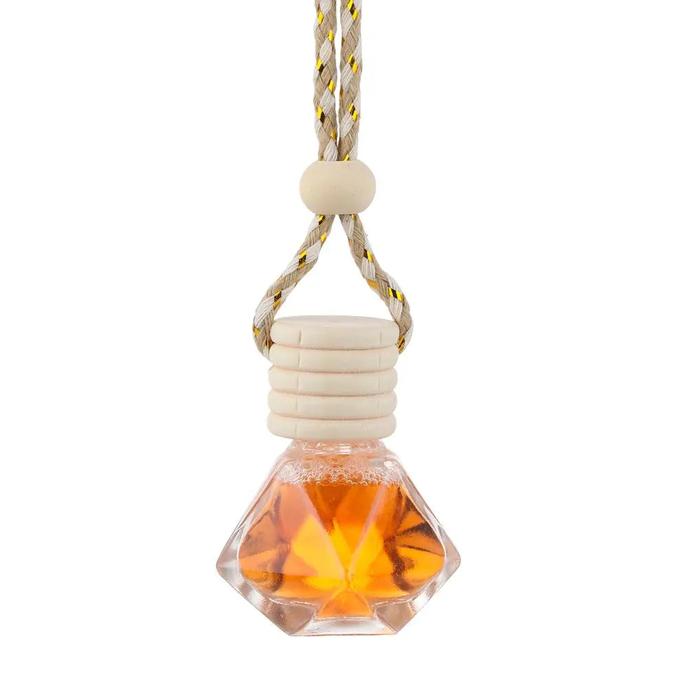 Car Perfume Bottle Perfume Pendant Household Storage Bottle Air Freshener with Flower for Essential Oils Auto Ornament Oasis Select Orange