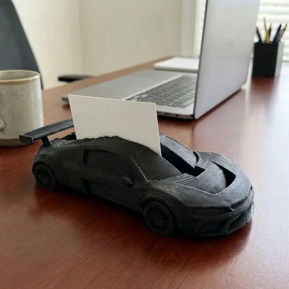 3D Printing Sports Car Business Card Holder Realistic Plastic Business Card Storage Box Auto-Themed Novelty Name Card Organizer Oasis Select