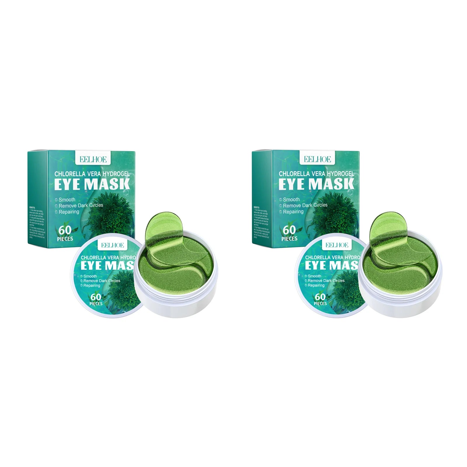 Seaweed Eye Mask Fade Dark Circles Eyes Bags Removal Firming Anti Puffiness Relieve Eye Fatigue Moisturizing Under Eye Patches Oasis Select 2 x 60Pcs Boxed